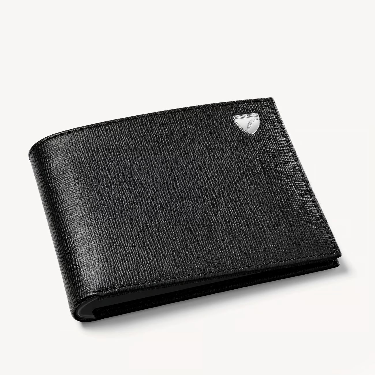 8 Card Billfold Wallet
        Black Saffiano & Smooth Black | Aspinal of London