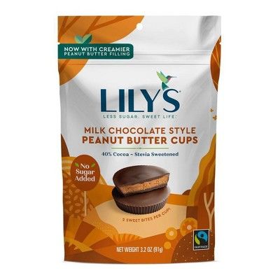 Lily's Milk Chocolate Peanut Butter Cups - 3.2oz | Target