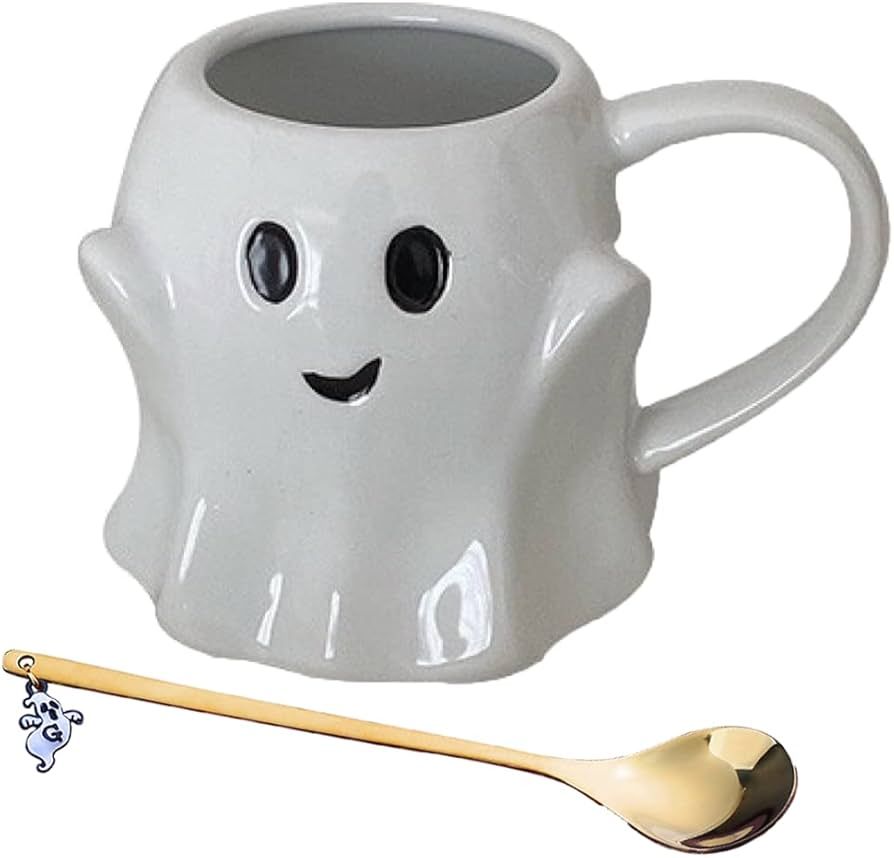 VEFFE Ceramic 15 Ounce Ghost Mug ,Halloween Ghost Mug, Ghost Coffee Mug, Ghost Mug, Cute Hallowee... | Amazon (US)