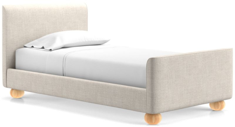 Emery Dune Upholstered Kids Twin Bed + Reviews | Crate & Kids | Crate & Barrel