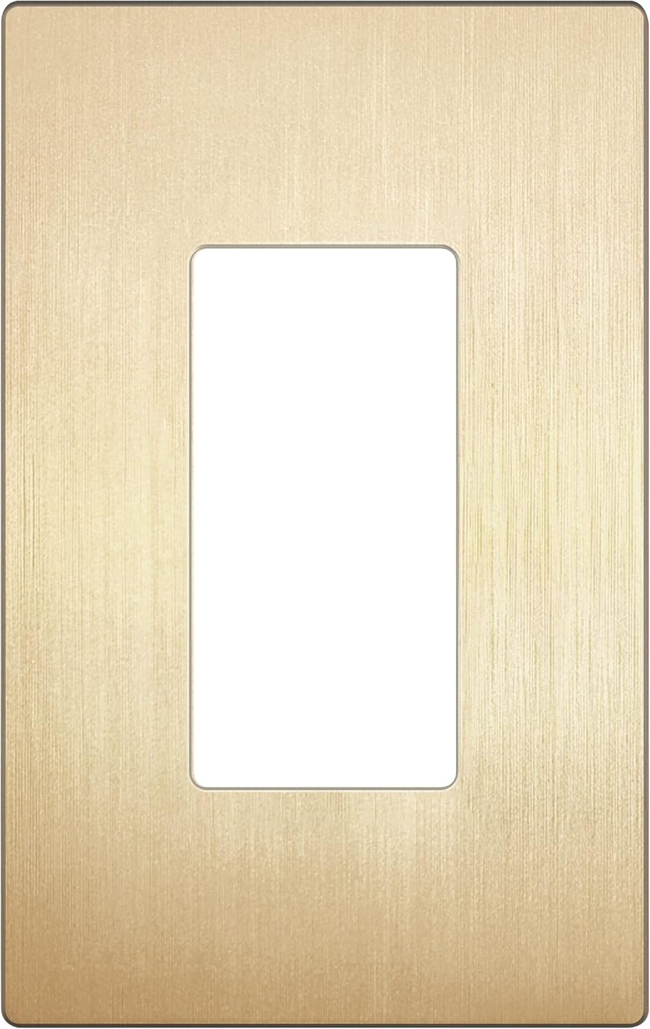 LIDER Decorator Switch Cover, Screwless Wall Plate, Brushed Gold | Amazon (US)