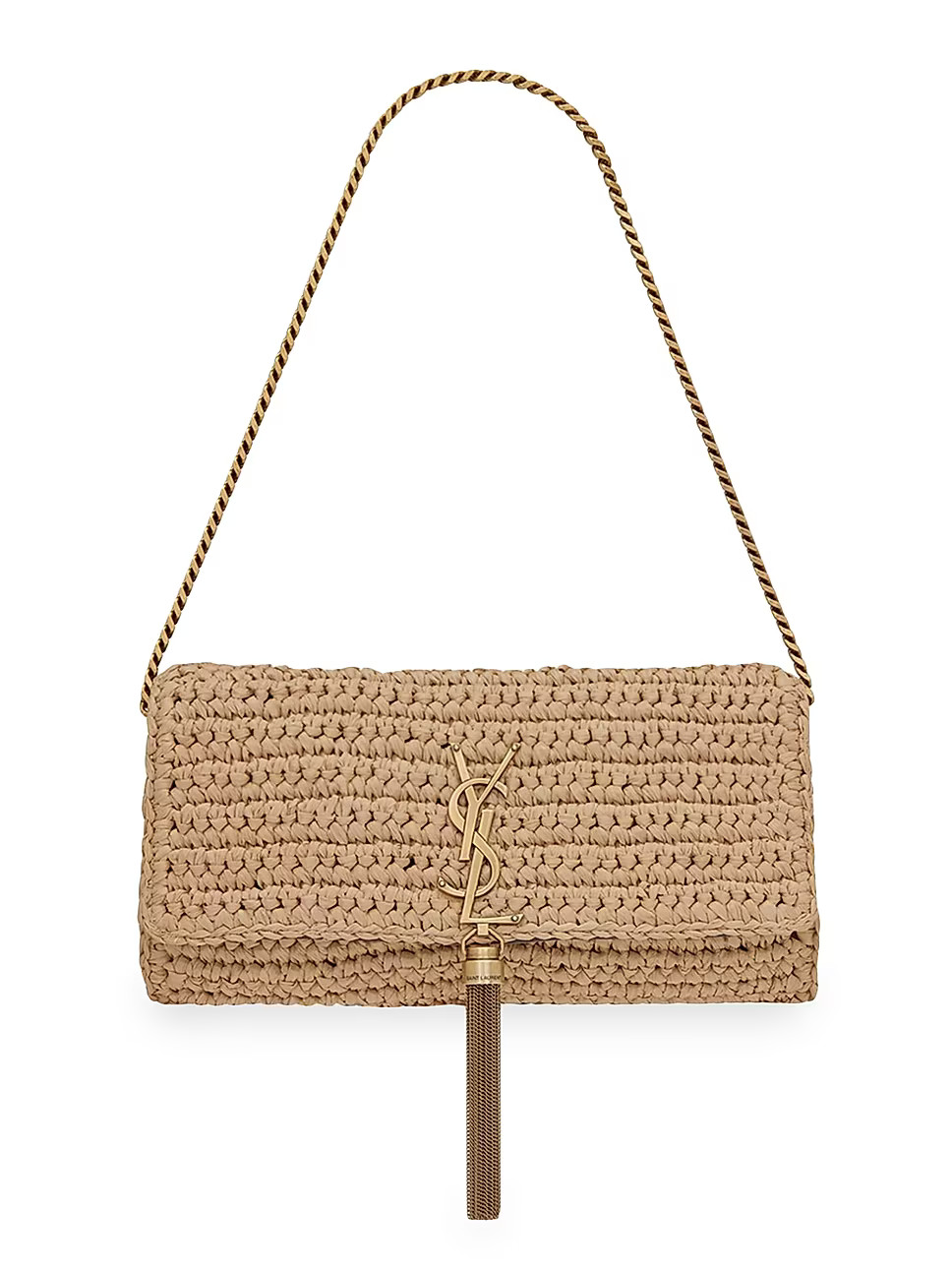 Kate 99 Chain Bag With Tassel In Raffia | Saks Fifth Avenue