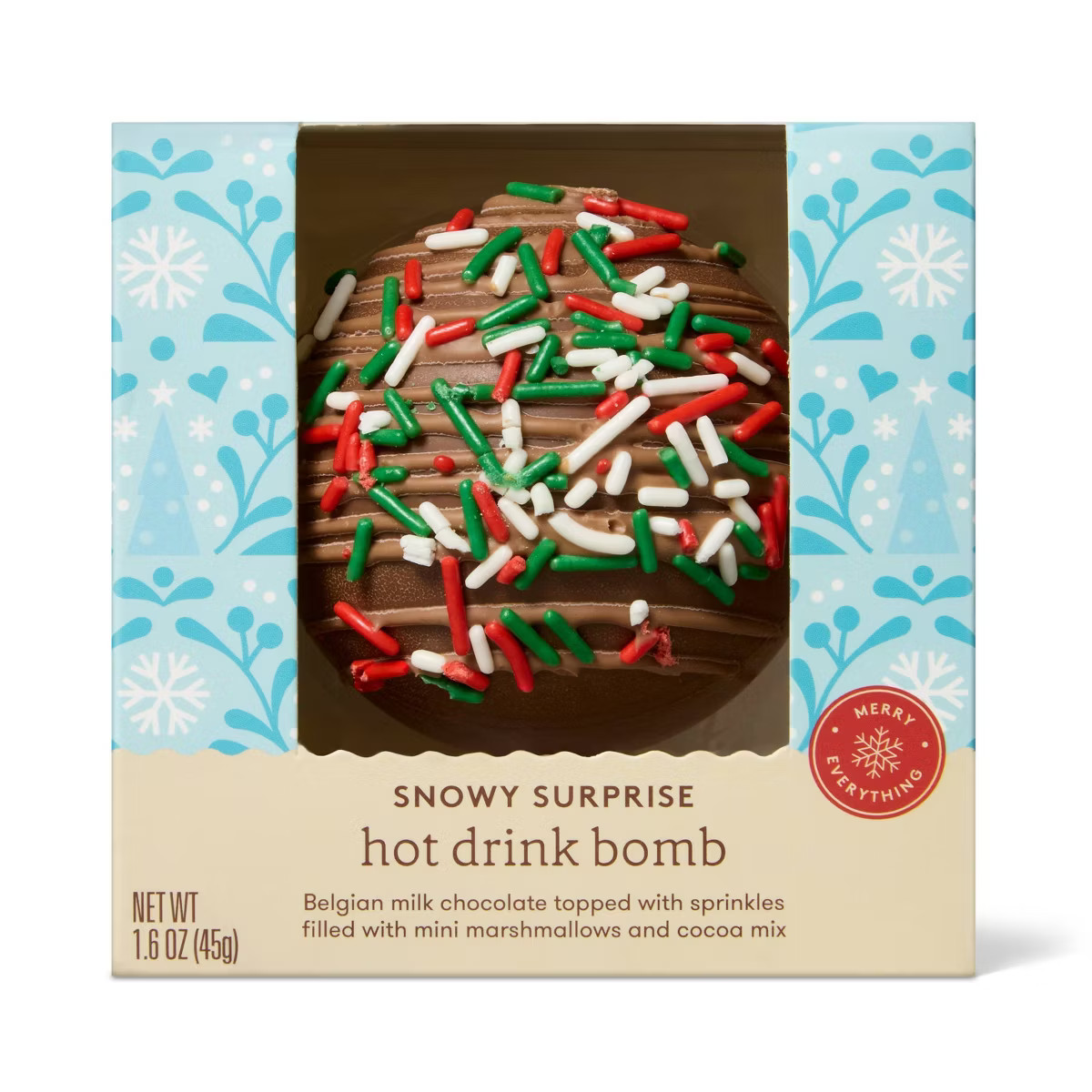 Christmas Hot Chocolate Drink Bomb - Belgian Milk Chocolate Topped with Sprinkles - 1.6oz/1ct - F... | Target