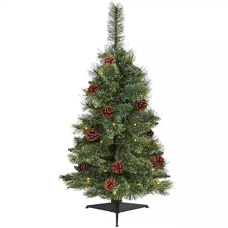 New! 3 ft. Pre-Lit Mountain Pine Christmas Tree | Kirkland's Home