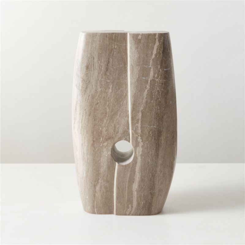 Casta Brown Marble Decorative Sculpture | CB2 | CB2