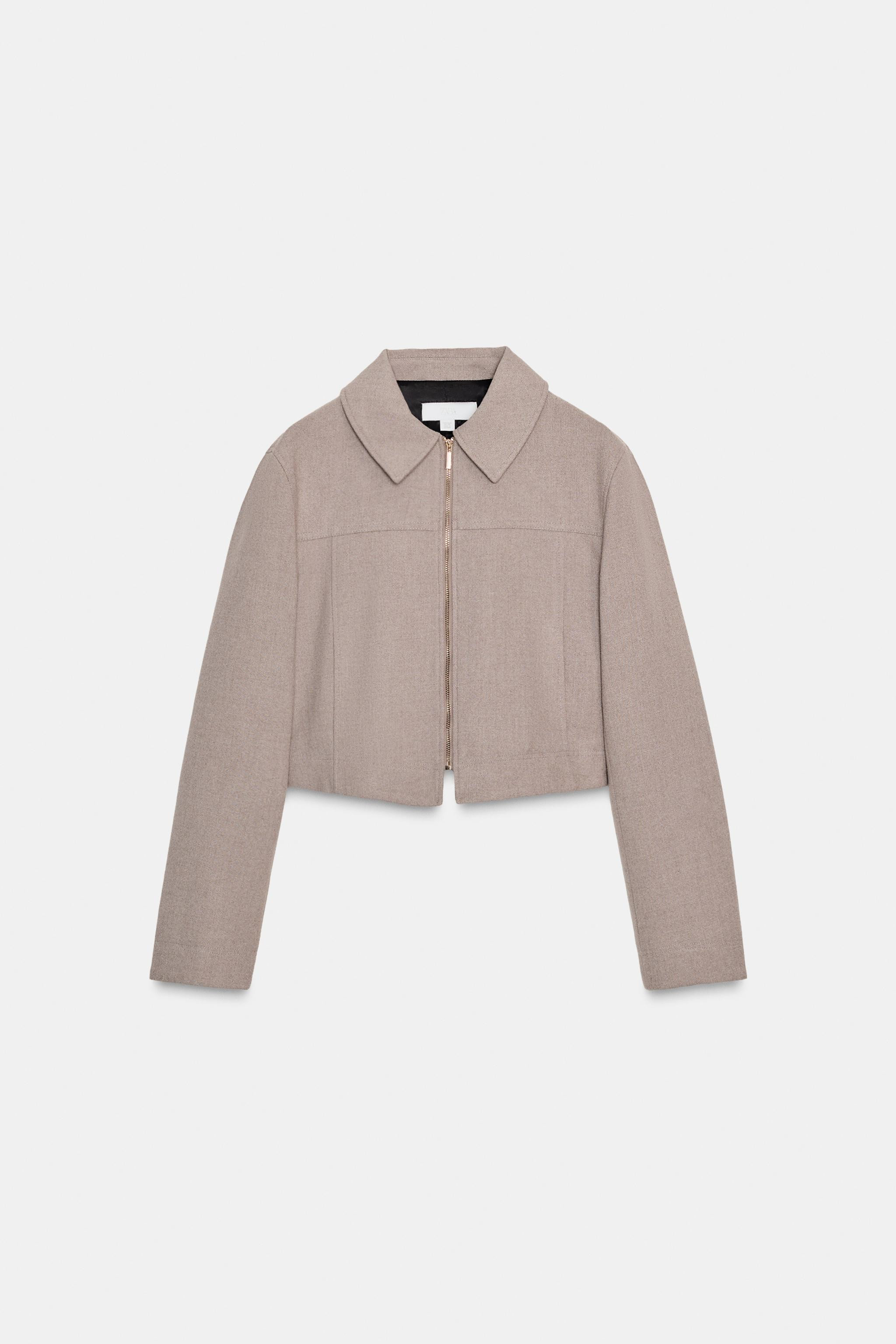 CROPPED ZIP-UP JACKET | Zara US