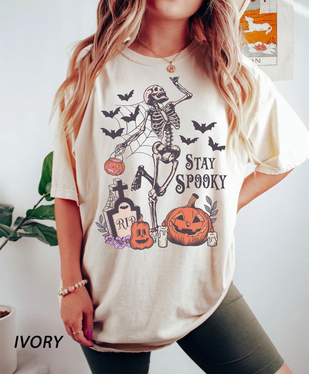 Comfort Colors Stay Spookyt-shirt Halloween Shirt Witch - Etsy | Etsy (US)