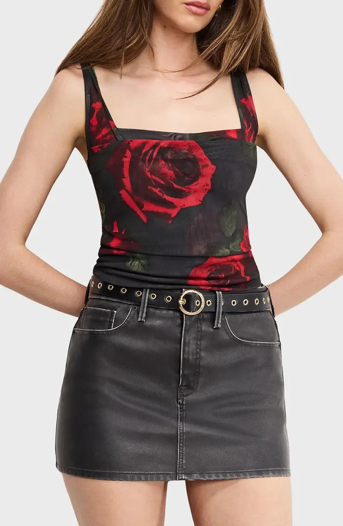 Good American Print Mesh Bustier Top | Nordstrom | Nordstrom