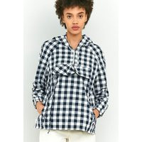 Peter Jensen Gingham Pocket Anorak, Navy | Urban Outfitters UK