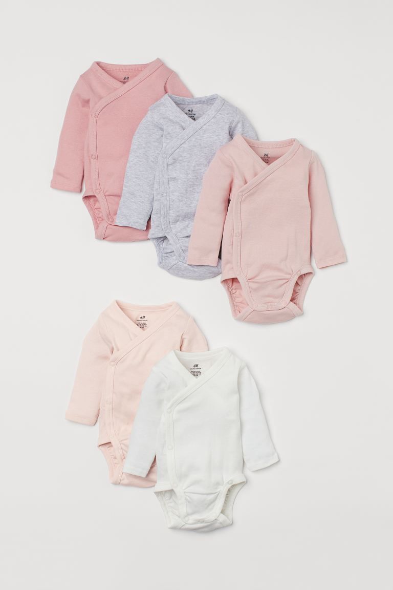 5-pack Wrapover Bodysuits | H&M (US)