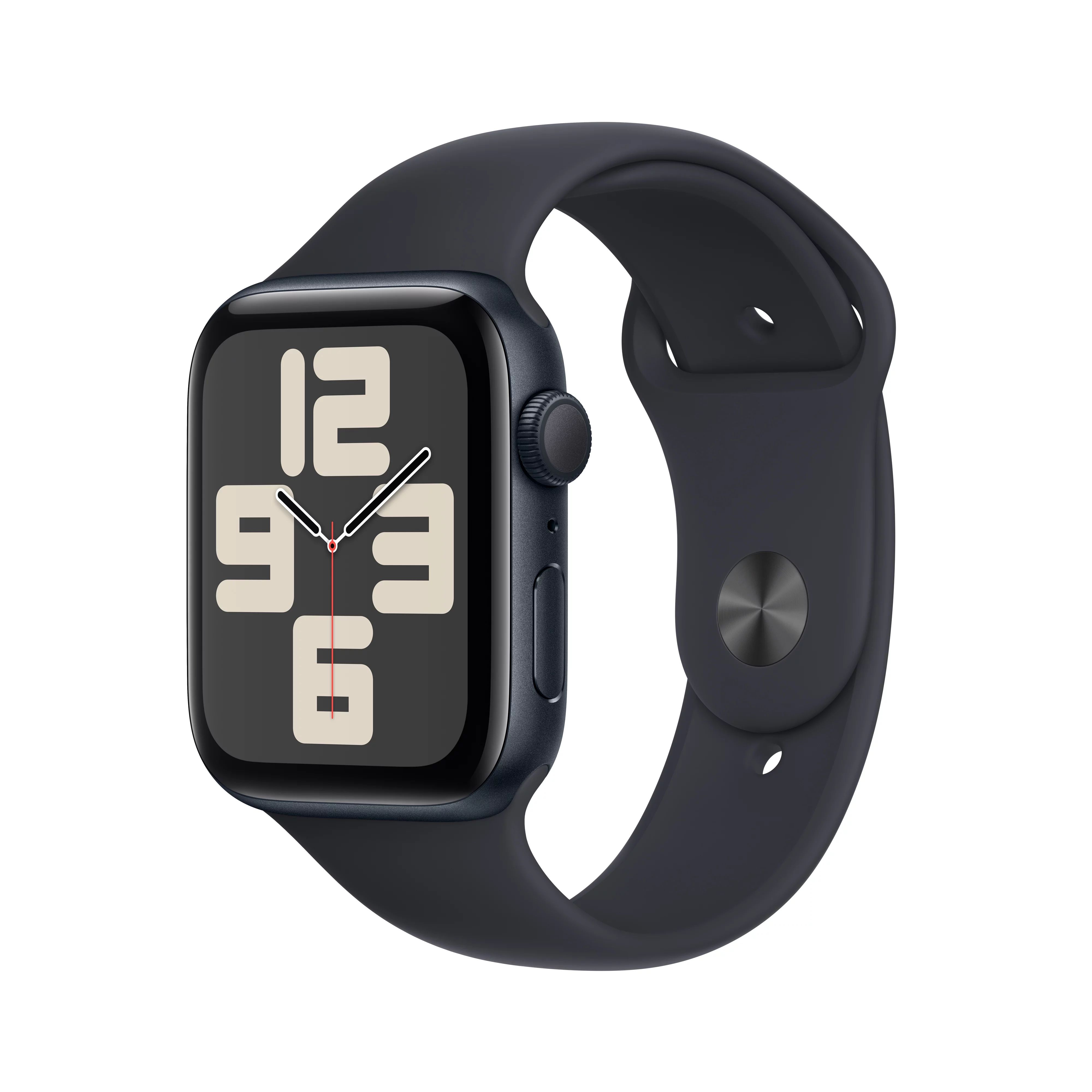 Apple Watch SE (2023) GPS 44mm Midnight Aluminum Case with Midnight Sport Band - M/L | Walmart (US)