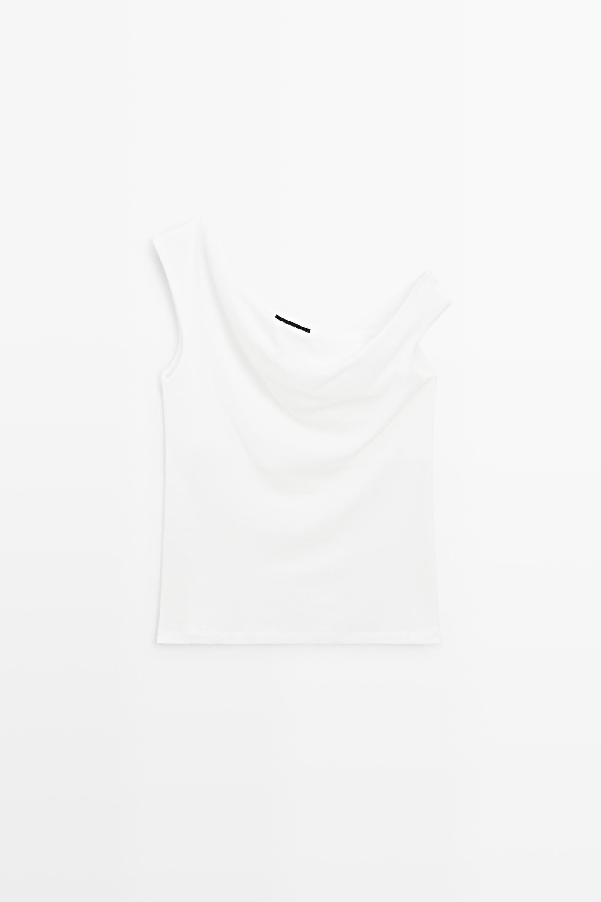 Asymmetric off-the-shoulder top | Massimo Dutti US