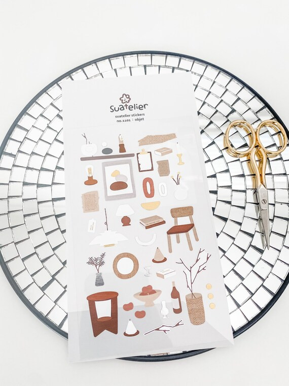 SU1101 Suatelier Stickers No. 1101: Objet  for Scrapbook - Etsy India | Etsy ROW