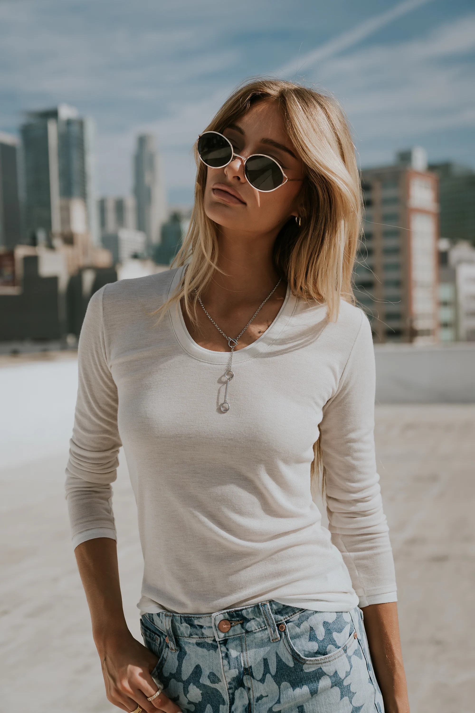 Brinley Layered Top in Bone | Böhme US