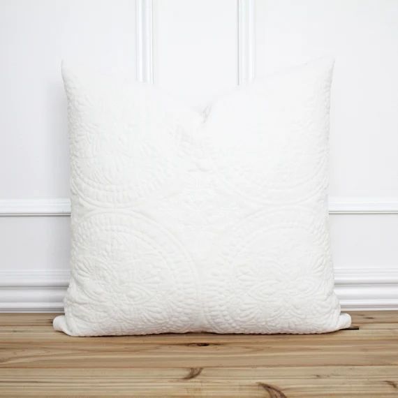 Ivory Velvet Medallion Pillow Cover • Ivory Pillow • Throw Pillow • Velvet Pillow Cover •... | Etsy (CAD)