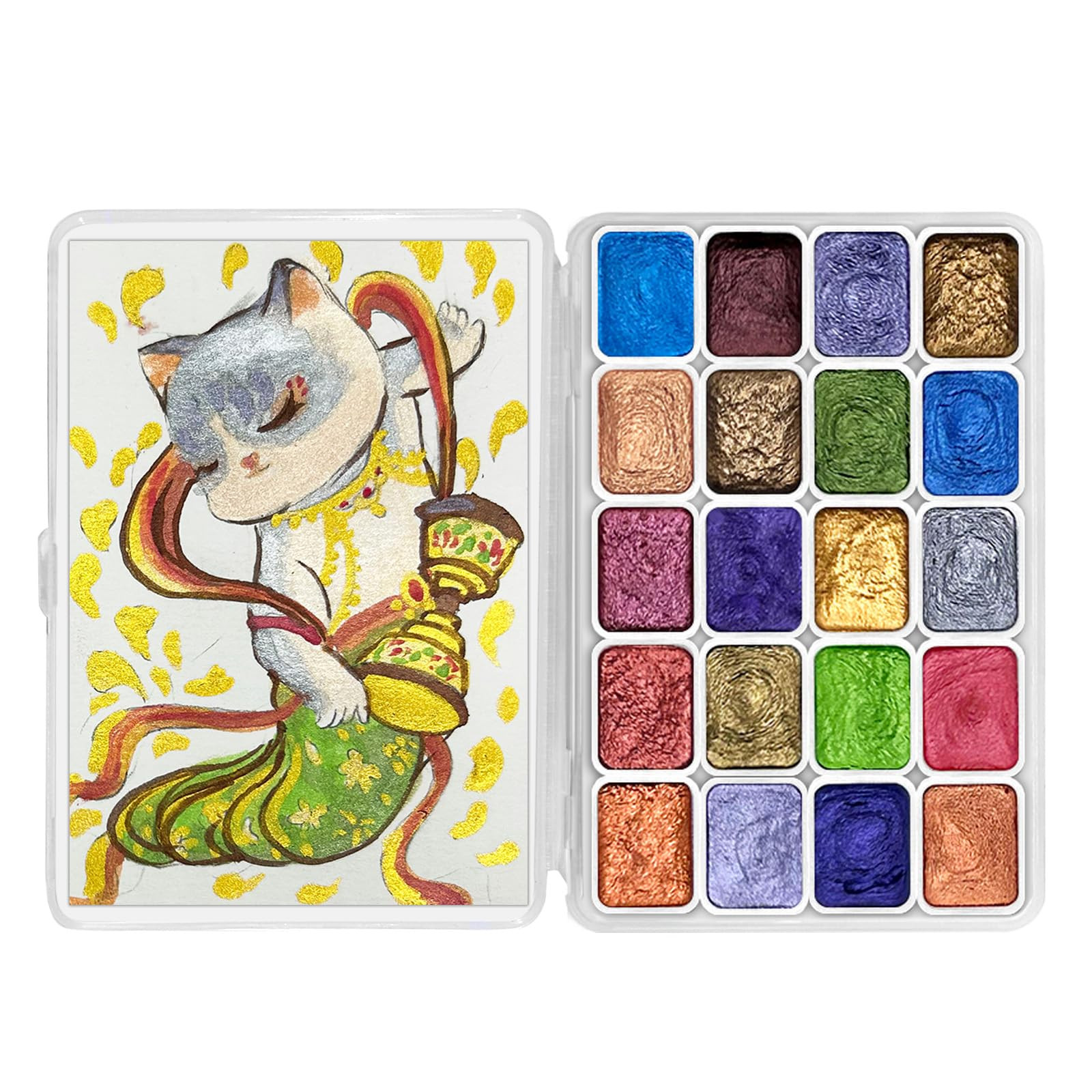 Mini Forestry Shifting Watercolor Painting Set, 20 Color Shifting Watercolor Paint Kit, Shimmer M... | Amazon (US)