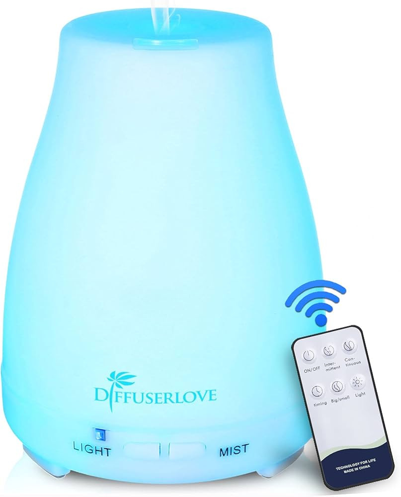 Diffuserlove Essential Oil Diffusers 200ML Remote Control Ultrasonic Mist Humidifiers BPA-Free Ar... | Amazon (US)