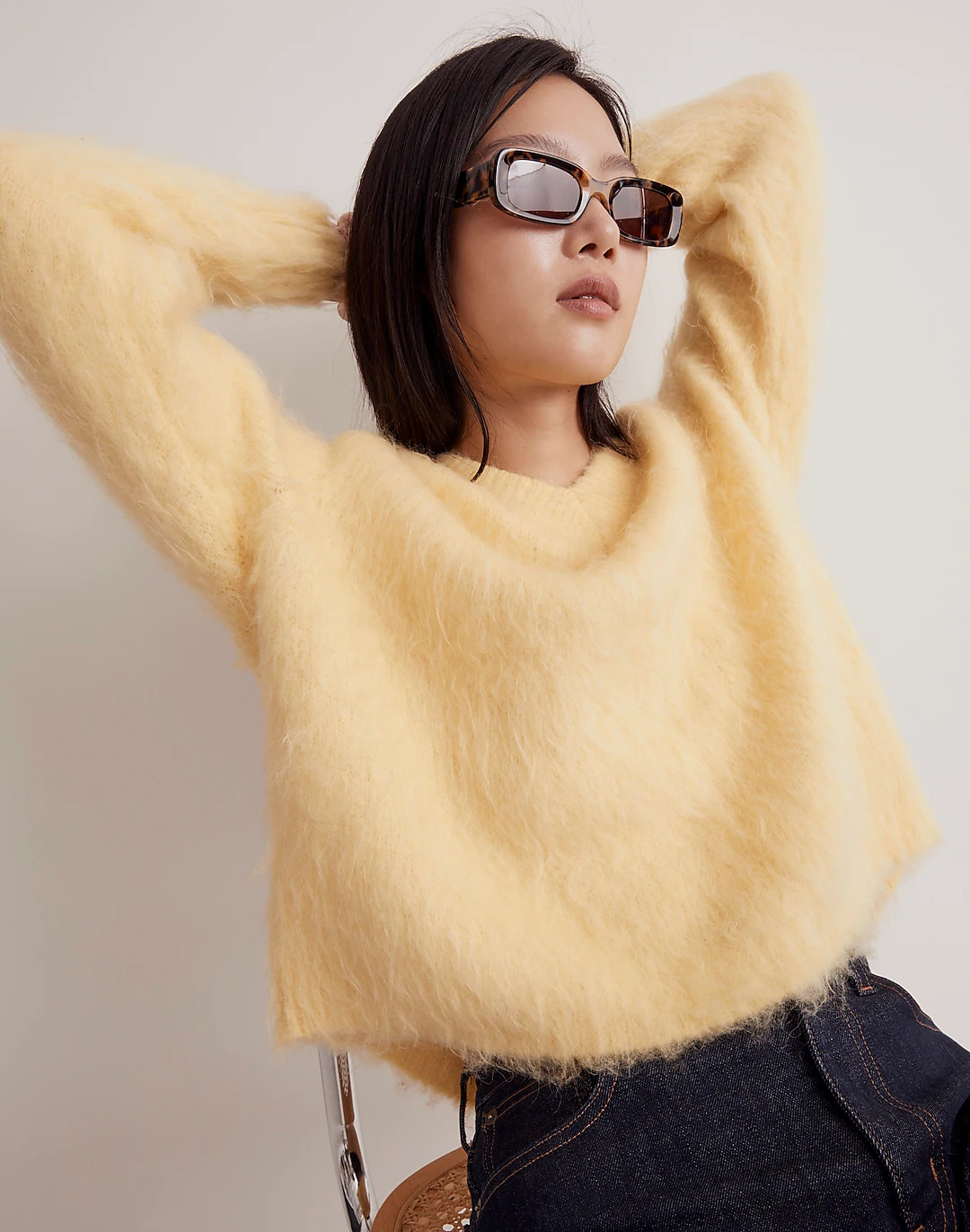 Brushed V-Neck Sweater | Madewell