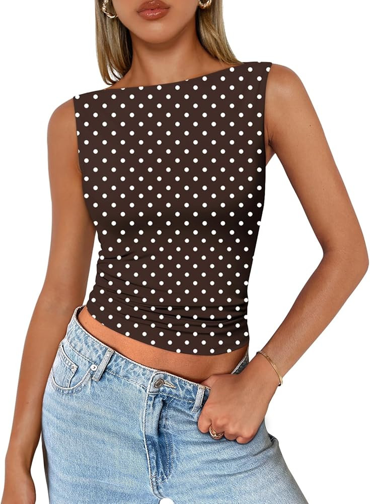 Trendy Queen Women Going Out Summer Tank Tops Spring Casual Basic Cute 2026 Sleeveless Shirt Vaca... | Amazon (US)