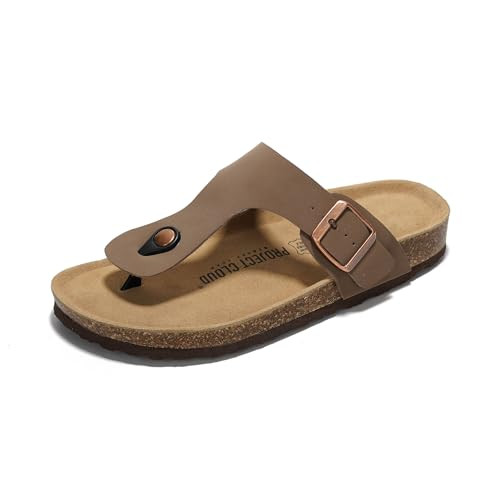 Project Cloud 100% Genuine Leather Thong Sandals Women Footwear 2026 - Memory Foam Insole Womens ... | Amazon (US)