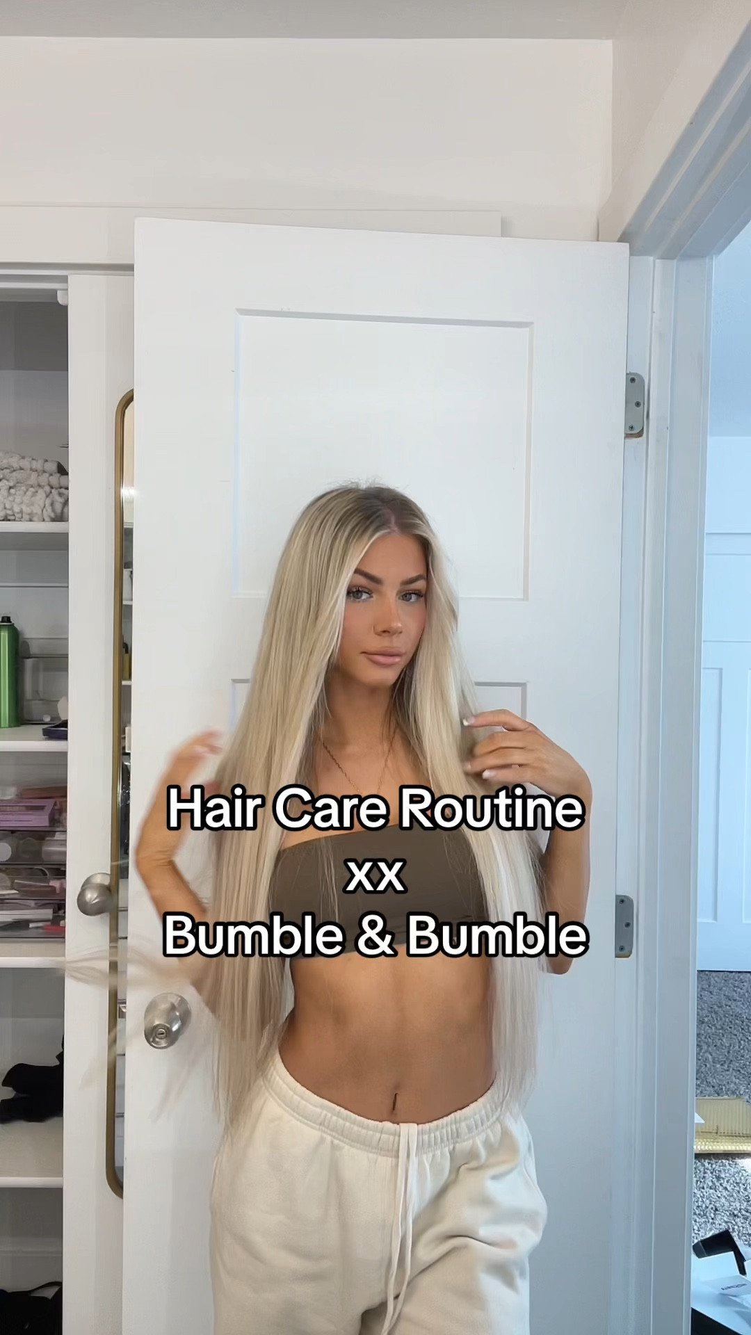 Hair wash routine for soft, full, hydrated hair! #bumbleandbumble #hairproducts #haircare 