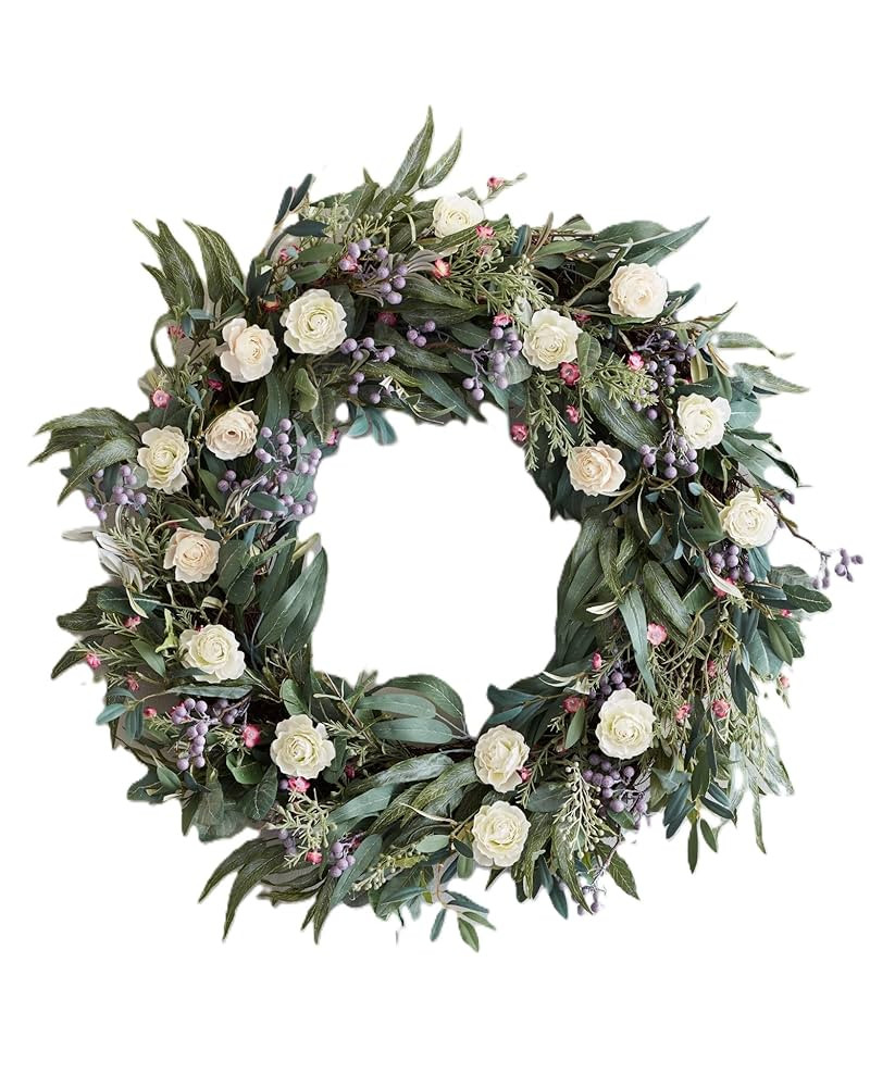 Balsam Hill 28in Marseille Meadow Floral Artificial Wreath | Amazon (US)