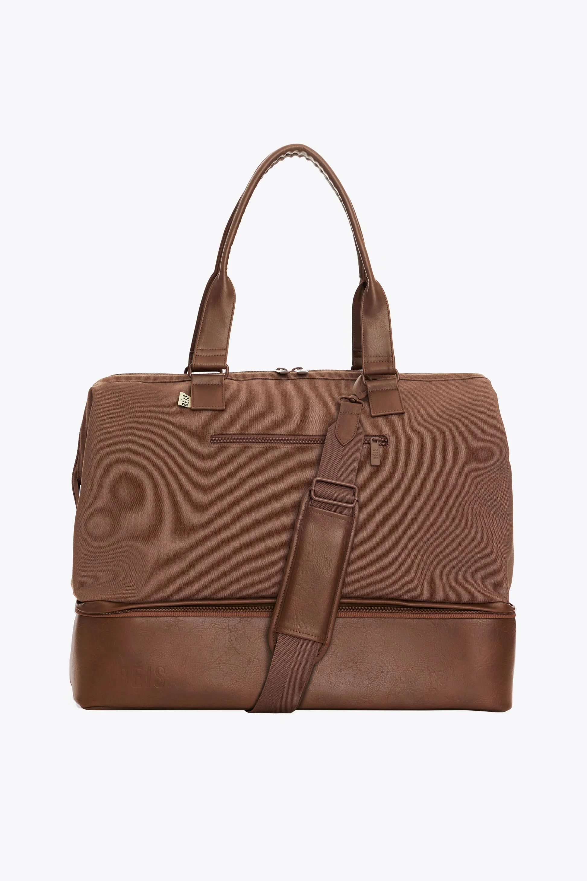 BÉIS 'The Convertible Weekender' in Maple - Brown Travel Duffle Bag & Weekend Bag | BÉIS Travel