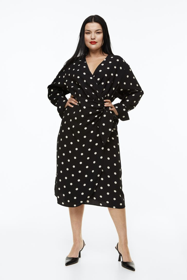 Wickelkleid mit Bindedetail | H&M (DE, AT, CH, NL, FI)