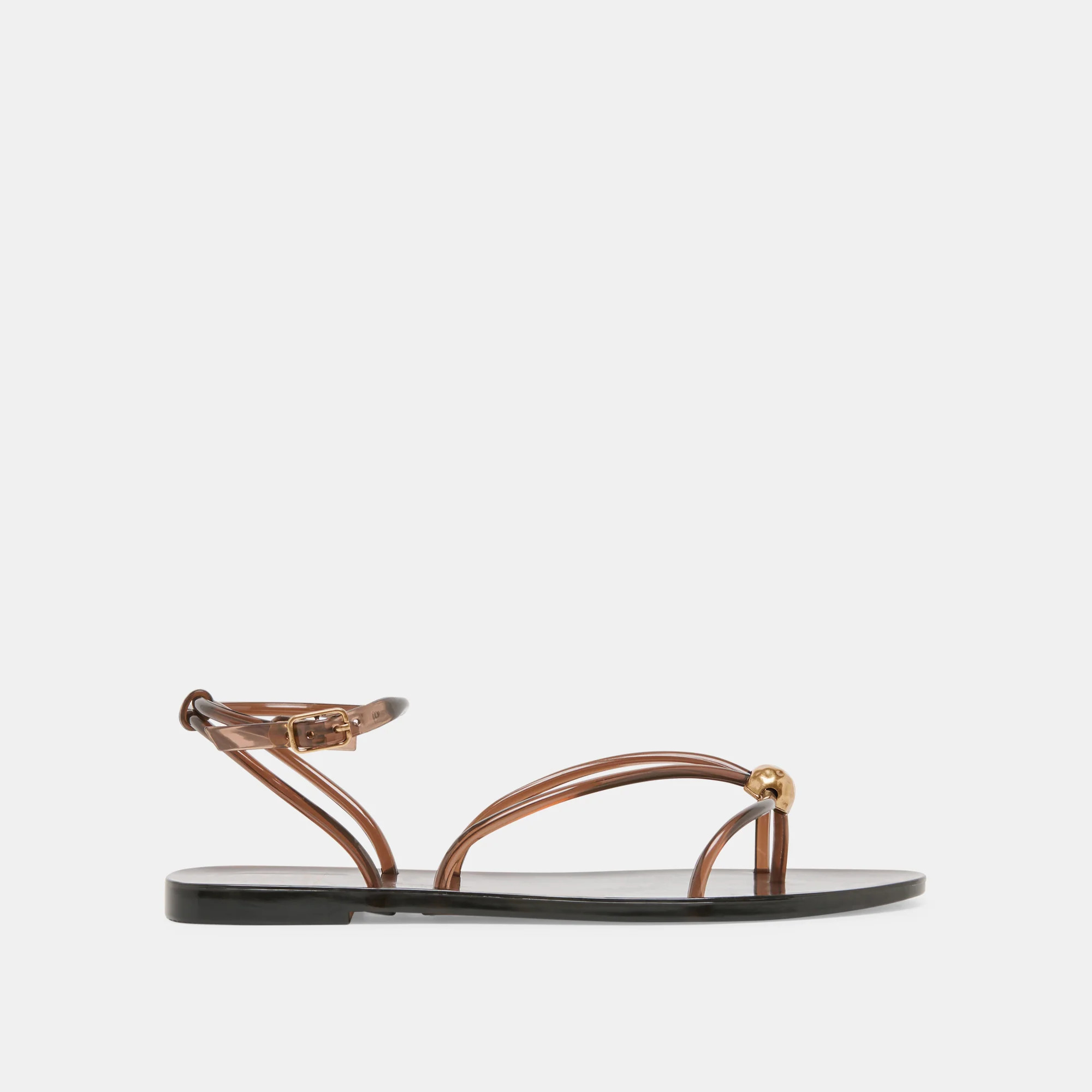 Kenley Vinyl Sandals Chocolate Jelly | DolceVita.com