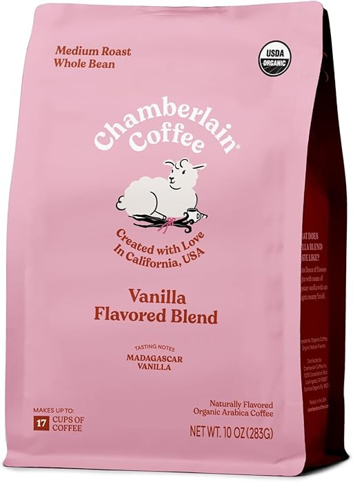 Chamberlain Coffee Fluffy Lamb Vanilla Blend - Medium Roast Beans with Notes of Madagascar Vanill... | Amazon (US)