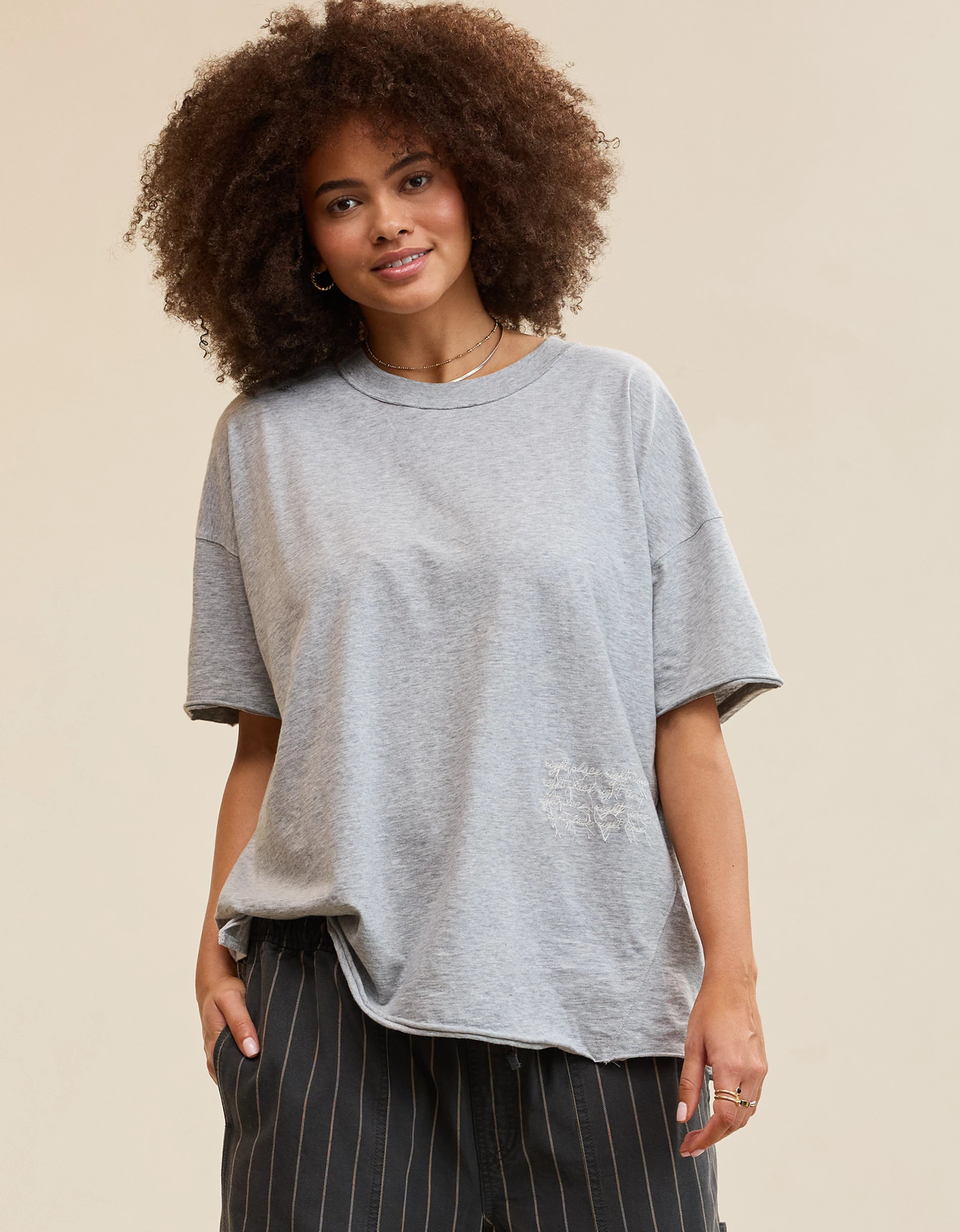 Aerie Oversized Crew Boyfriend T-Shirt | Aerie
