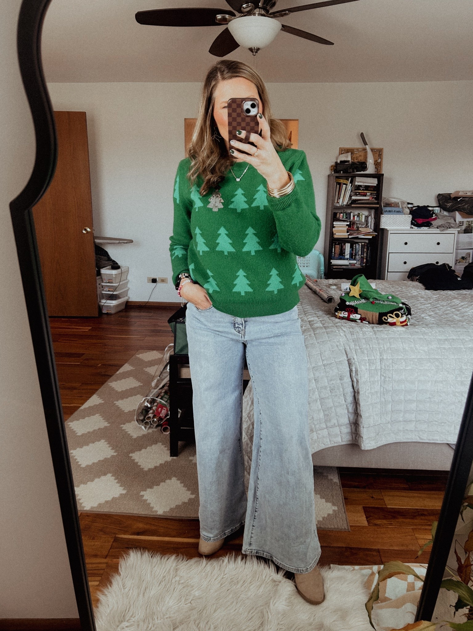 What I wore to Mila’s Xmas party yesterday! Sweater is old but I linked some other cute ones!

#LTKOver40 #LTKHoliday #LTKMidsize