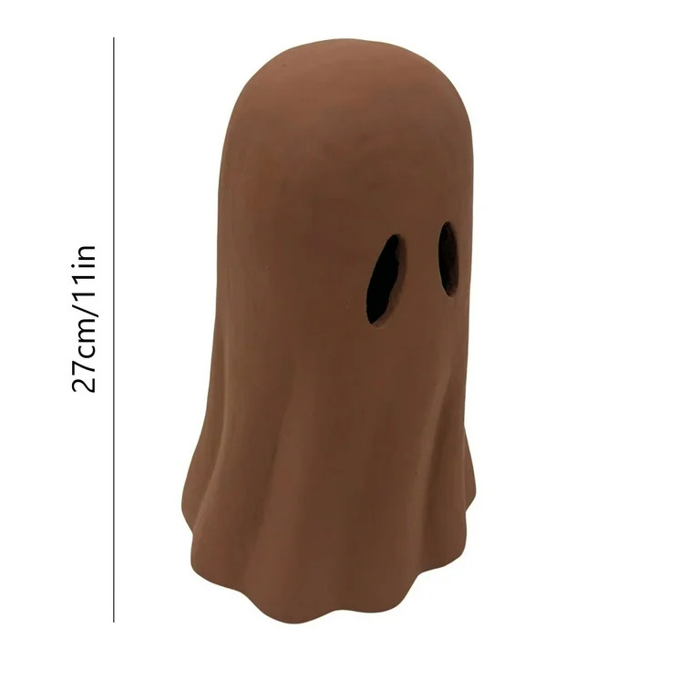 Halloween Paper Mache Ghost Decoration, Funny Ghost Figurine, 11 Inch Halloween Indoor Decor | Walmart (US)