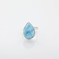 Larimar Ring Basil, Blue Stones, Women's Fine Silver Jewellery, Us Size 7 | Handcrafted By The Shop | Etsy (US)