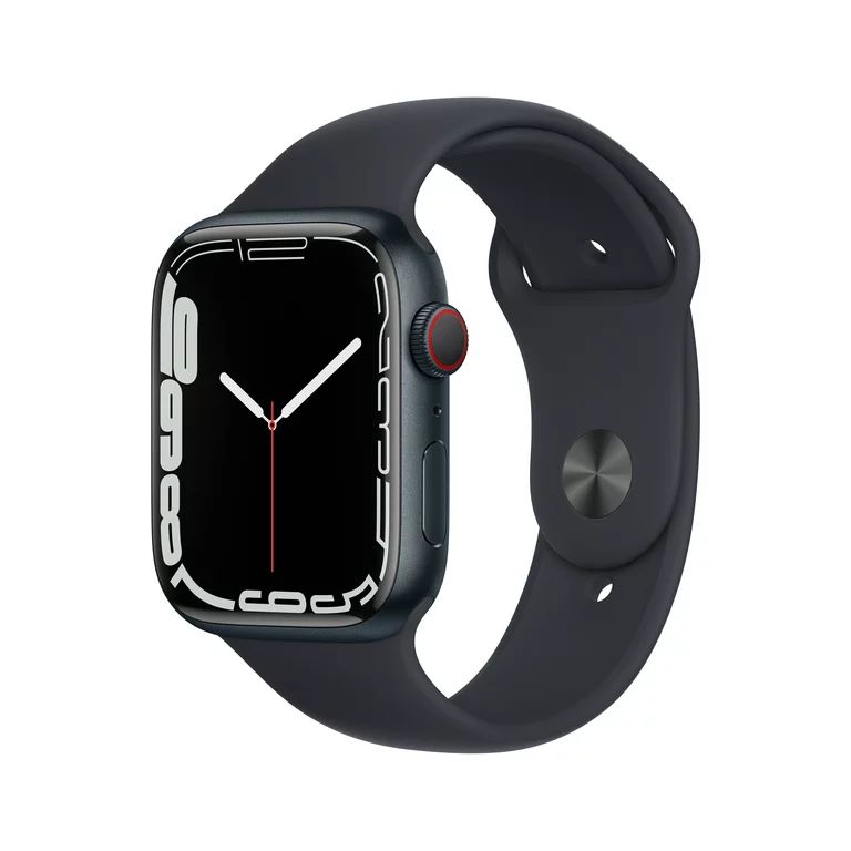Apple Watch Series 7 GPS + Cellular, 45mm Midnight Aluminum Case with Midnight Sport Band - Regul... | Walmart (US)