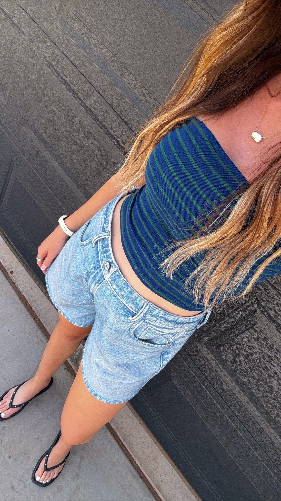 ￼ Today’s Mom💘 OOTD linked similar denim shorts that feel like sweatshirts. The ones that I have on are sold out! The ones I linked come in mid rise and high-rise and multiple inseam options ￼