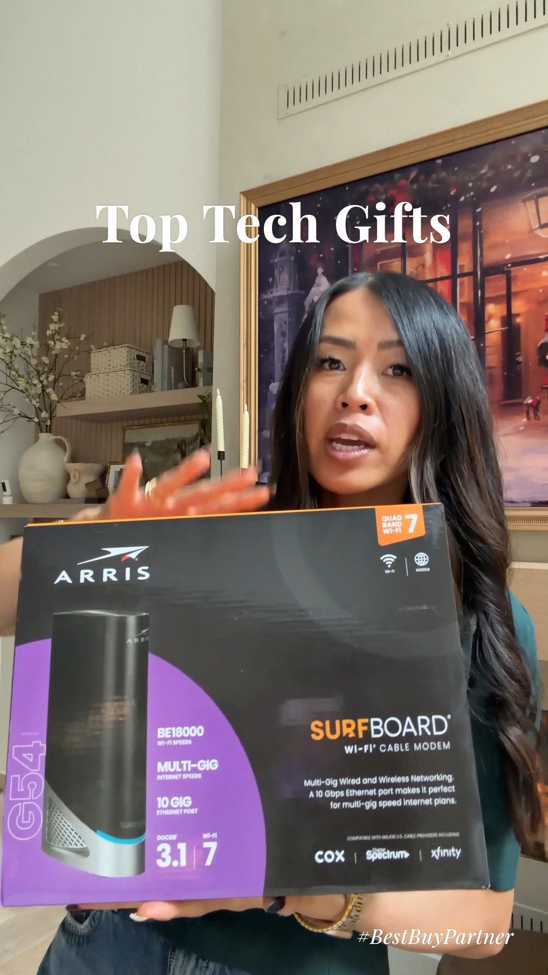 #BestBuyPartner @BestBuy has the top tech gifts for everyone on your list this holiday season. 🎁
Good Wi-Fi is the gift that keeps on giving! The ARRIS Surfboard Wi-Fi 7 Router with DOCSIS 3.1 Cable Modem has been a game-changer for keeping our home running smoothly - no more dead zones, lag, or endless resets.
If you’re shopping for the tech lover, gamer, or work-from-home type, this one’s an easy win. 
Shop the top gifts from @BestBuy ✨


#LTKHome #LTKHoliday #LTKGiftGuide