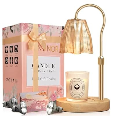 Honvinor Candle Warmer Lamp with Timer & Dimmer, Candle Warmer Height Adjustable, Fi… | Amazon (US)