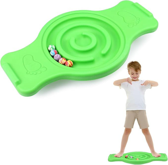 Maze Balance Board for Kids Plastic Wobble Rocker Balance Board with Mini Balls Load 220lb Balanc... | Amazon (US)