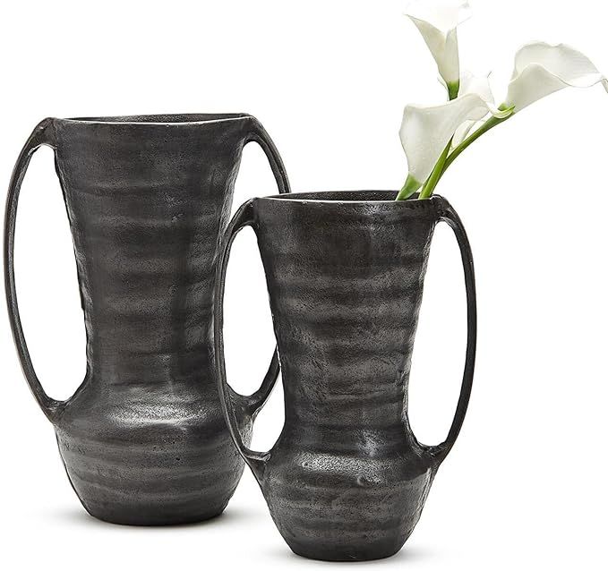 Two's Company Two's Company Set of 2 Marrakech Gunmetal Handled Vase | Amazon (US)