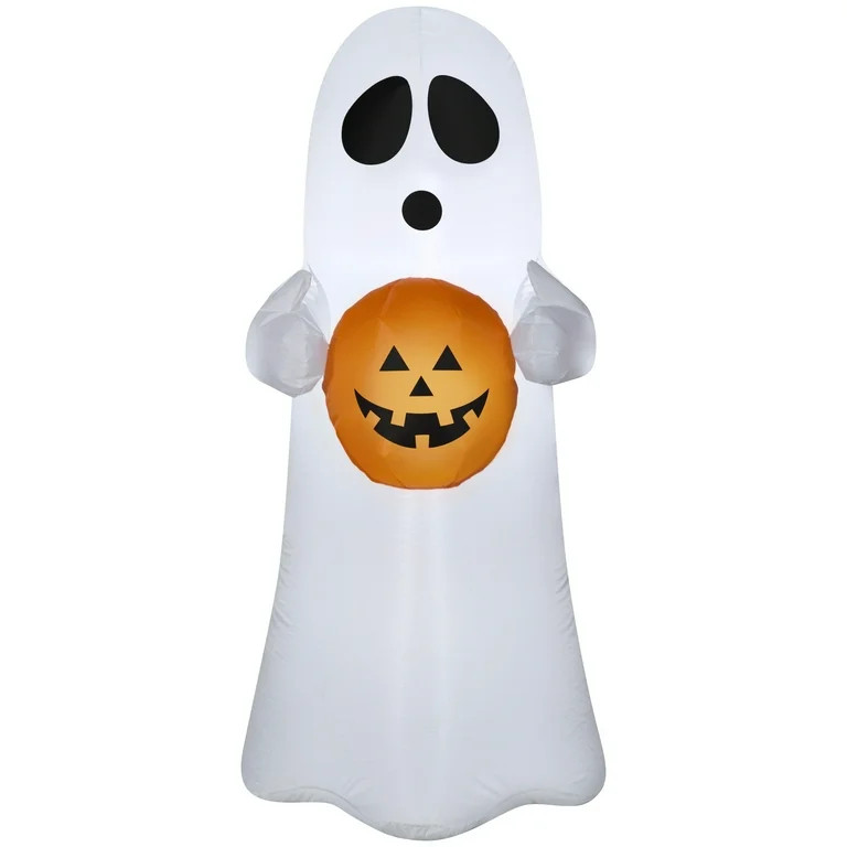 Halloween Ghost Holding Jack Airblown Yard Inflatable, 4 ft, by Way to Celebrate | Walmart (US)