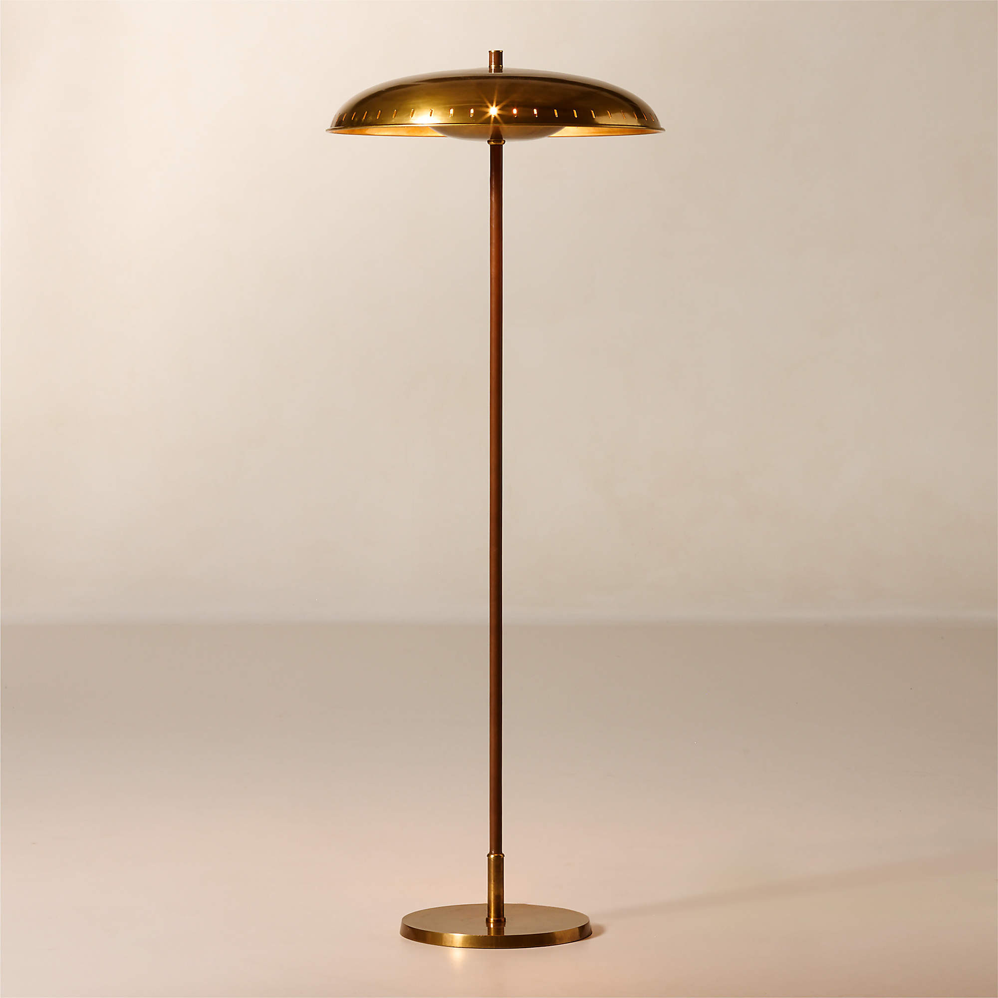 Atelier Aged Brass Floor Lamp by Todd Snyder | CB2 | CB2