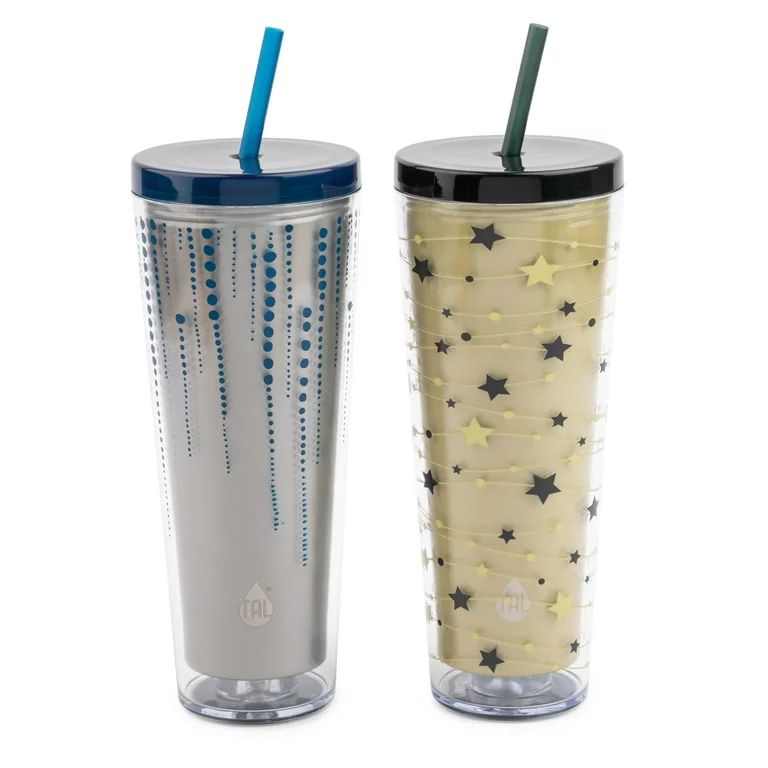 TAL Stainless Steel Color Changing 2 Pack Axel Tumbler, 24 fl oz, Stripes and Stars | Walmart (US)