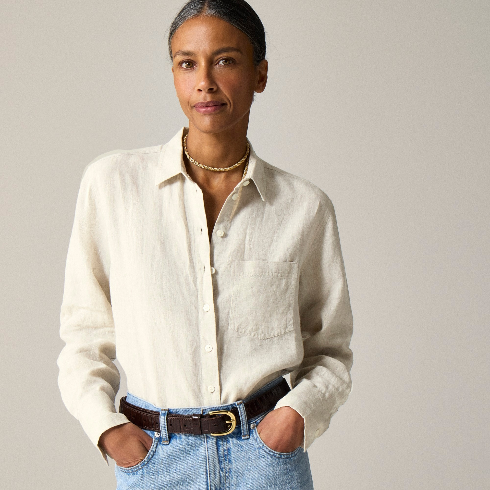 Garçon classic shirt in Baird McNutt Irish linen | J. Crew US