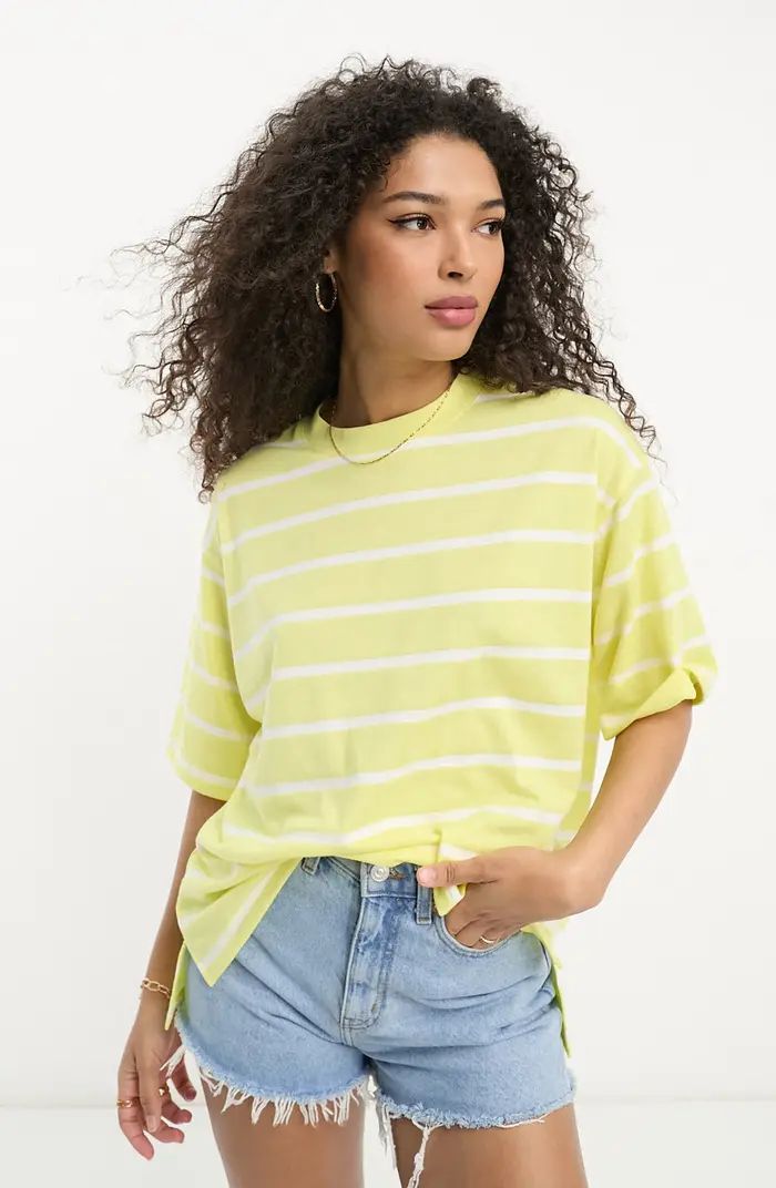 ASOS DESIGN Stripe Oversize Heavyweight T-Shirt | Nordstrom | Nordstrom