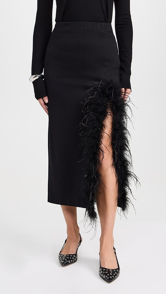 MEIMEIJ Midi Skirt With Feathers | Shopbop | Shopbop