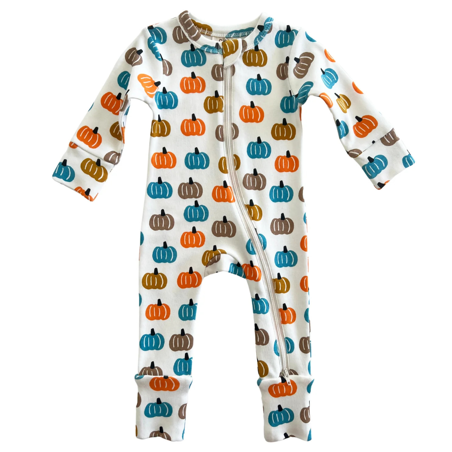 Pumpkin Patch / Organic 2-Way Zip Romper | SpearmintLOVE