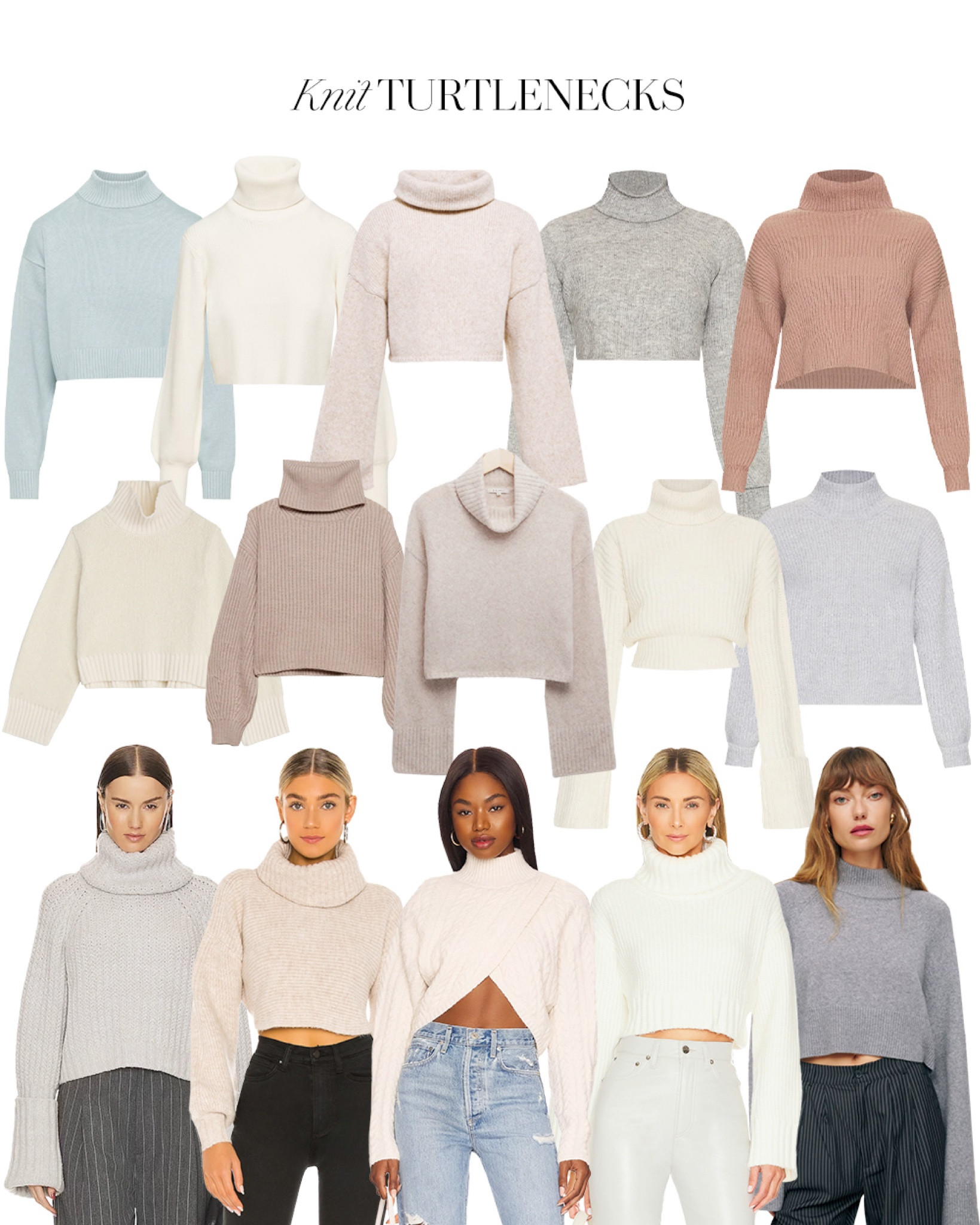 Knit turtlenecks 🤍 loving these lighter hues as we transition into springg