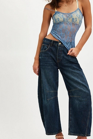 We The Free Good Luck Mid-Rise Barrel Jeans | Free People (Global - UK&FR Excluded)