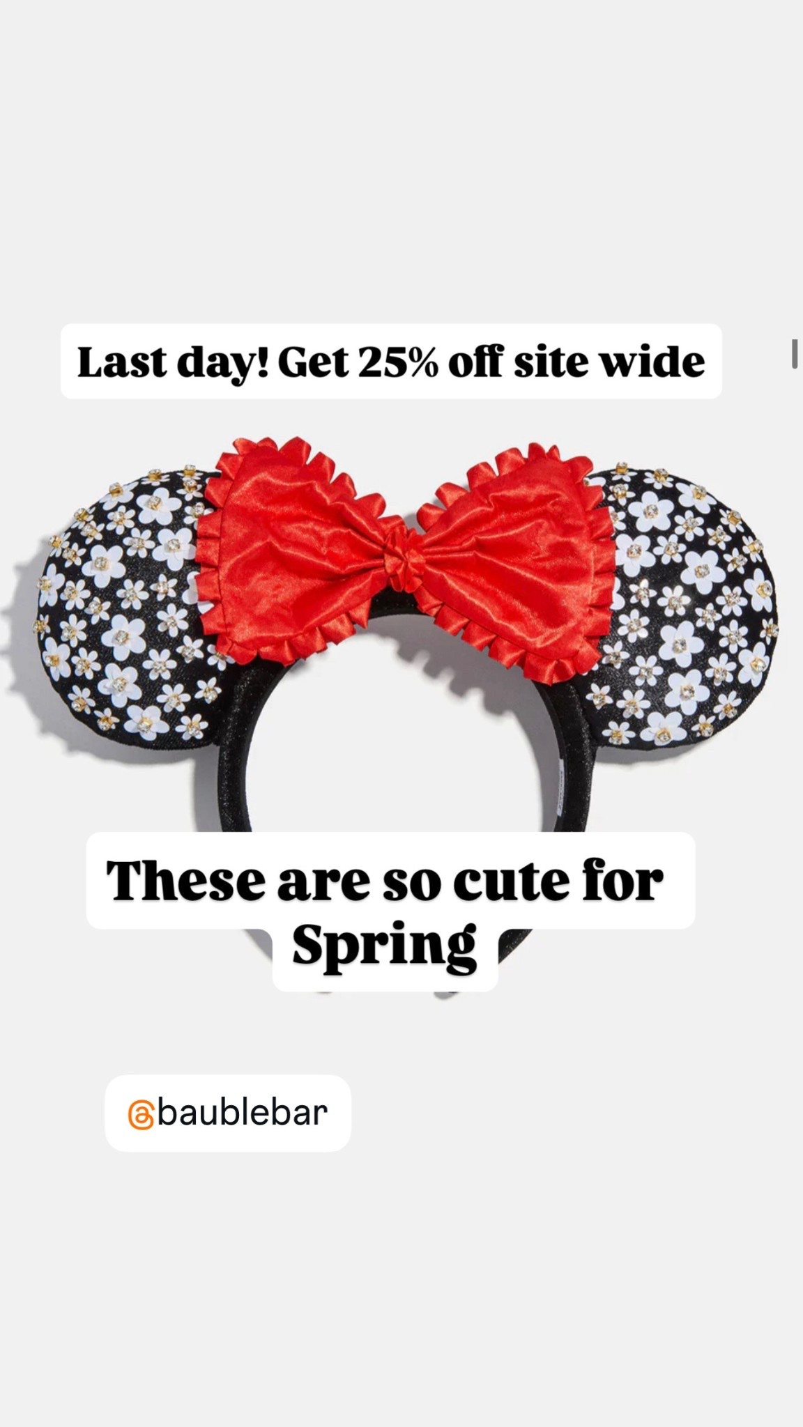 Last day! 25% off site wide at BaubleBar. 
Discount is at checkoutt


#LTKSaleAlert